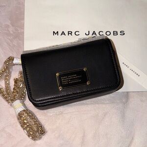 Marc Jacobs Black Bag with Gold Chain